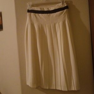 Ivory Pleated Skirt
